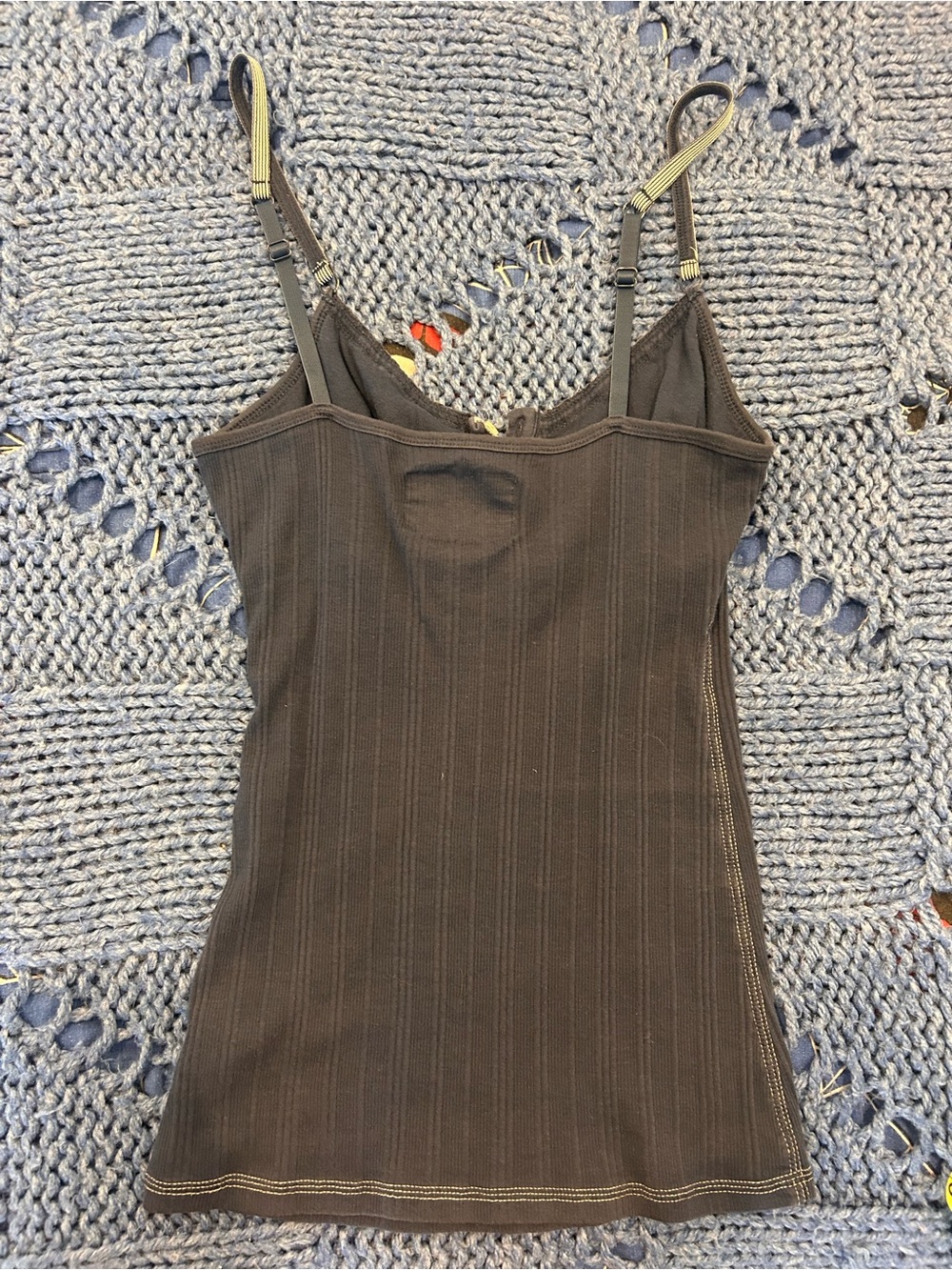 Aeropostale Navy Ribbed Cami Slip with White Trim - Picture 5 of 5